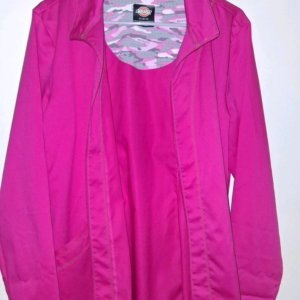 Dickies Essense Full Zip Windbreaker Pink Women's Jacket XL NWOT